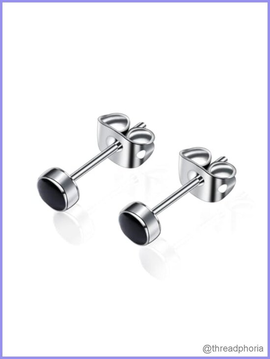Jewelry - Titanium Stud Earrings for Women Hypoallergenic Nickel Free Natural Stone